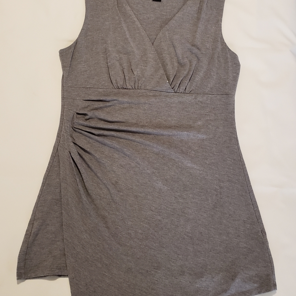 Mock wrap sleeveless top